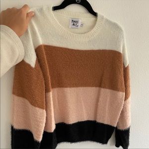 Striped Fuzzy Sweater